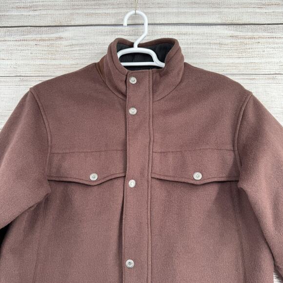 Sorel Jacket Mens Medium Brown Wool Blend Outdoor Full Zip Snap Pockets Workwear - Picture 3 of 14